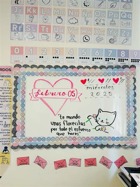 Fechita creativa pizarron 💘💞 en 2025 | Decoraciones de aulas para niños ...