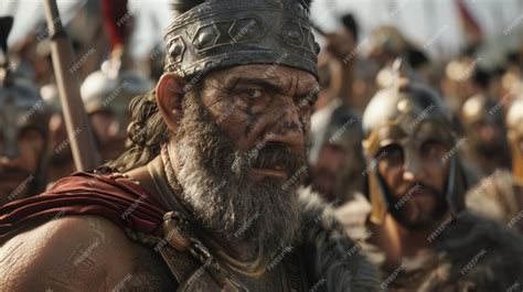 Premium Photo | A seasoned numidian warrior his years of experience ...