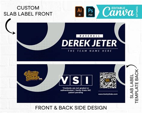 Buy Editable Label Design for Treading Card Holder, Trading Card Slab ...