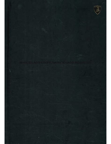 2005 LAMBORGHINI MURCIELAGO COUPE | ROADSTER BROCHURE ENGLISH