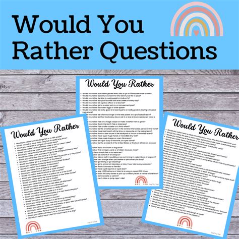 Top Ten Best Would You Rather Questions at Terry Hanson blog
