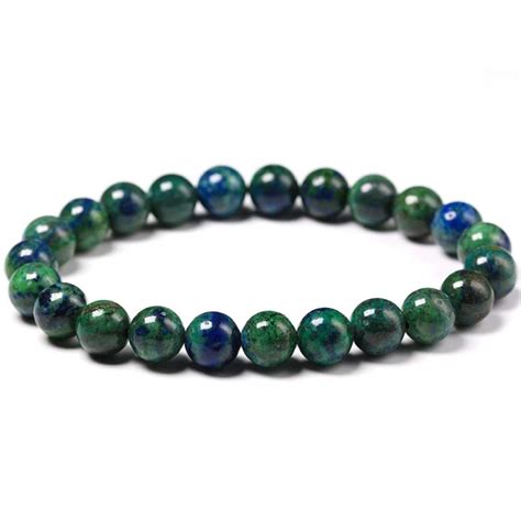 Buy Marka Jewelry Natural Round Beads Azurite Crystal Stone 8mm ...
