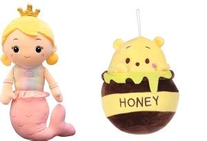 Liquortees Soft Stuffed Cartoon Character Mermaid & Pooh Honey Port ...