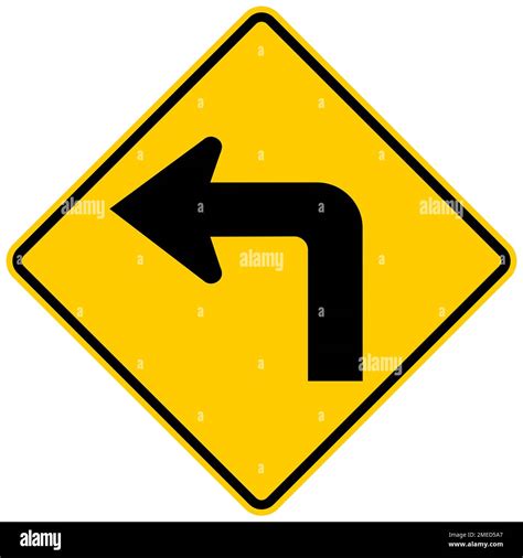 Sharp Left Turn Sign 的图像结果
