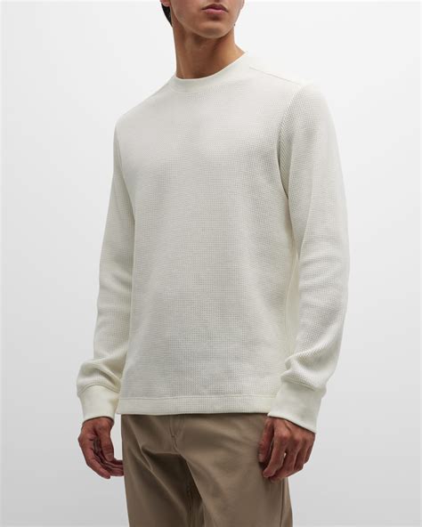 Moncler Men's Tricolor Waffle-Knit Sweater | Neiman Marcus