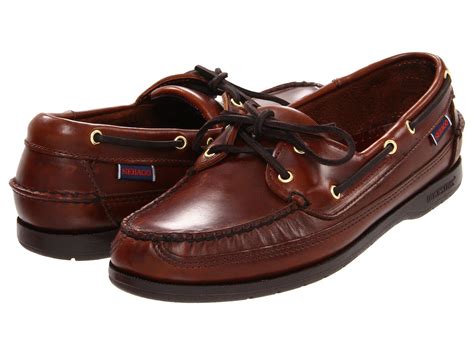 Sebago Leather Schooner 2 Eye Classic Boat Shoes in Brown for Men - Lyst