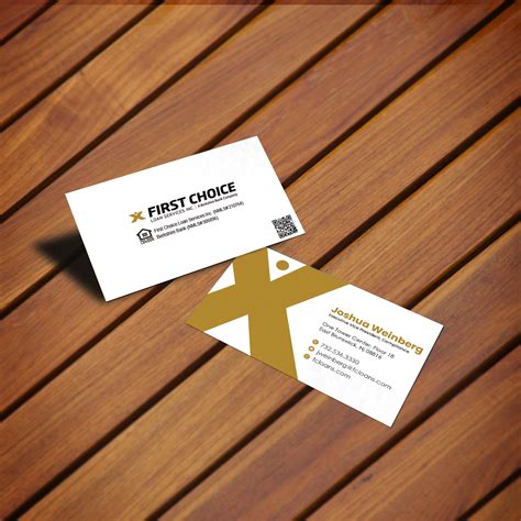 Upmarket, Bold, Mortgage Lender Business Card Design for First Choice ...