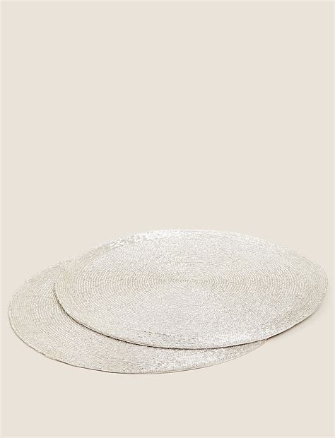 Buy Set of 2 Beaded Placemats at Marks & Spencer