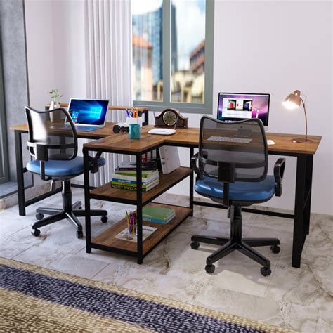 Klaxon L Shaped Study Table for Students and Adults/Computer Table for ...