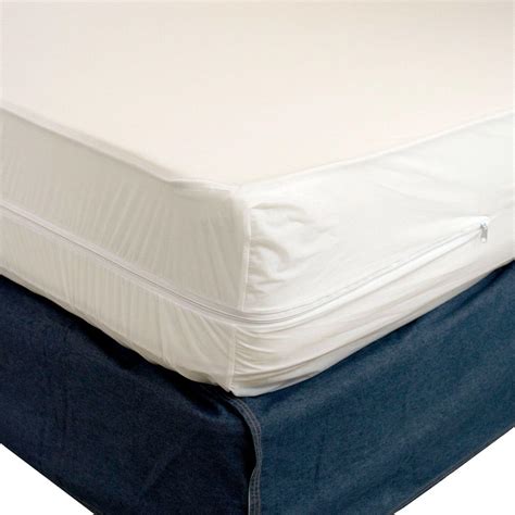 Waterproof Zippered Vinyl Mattress Cover Allergy Relief Bed