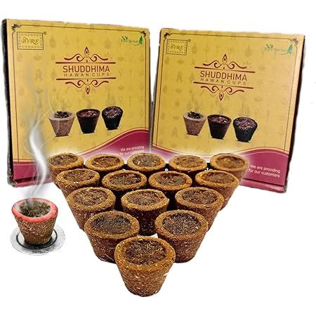 CowNatural Desi Cow Dung Bhakti Havan Cups/Sambrani Cups | Sambrani ...