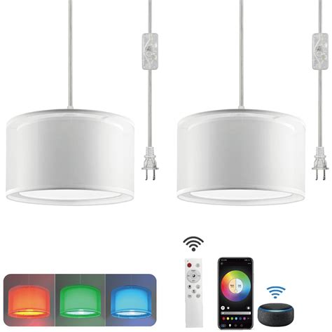 Hanging Lamp Plug In Pendant Light 2 Pack With Remote | Desertcart INDIA
