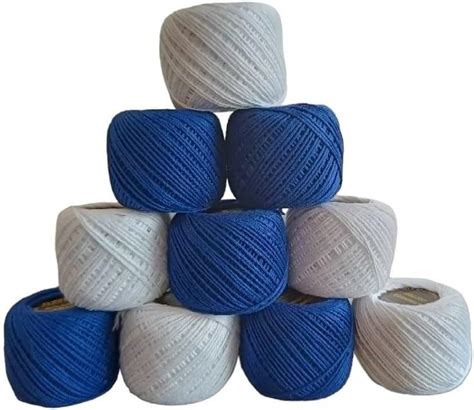 ELEXIQ Crochet Cotton Thread Yarn for Knitting and Craft Making Combo ...