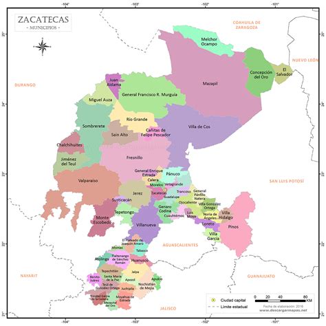 Zacatecas Mexico Map