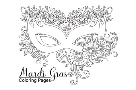 Mardi Gras Mask Printable Coloring Pages