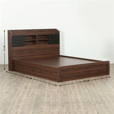 Buy Lewis Magnus Queen Bed with Box Storage - Brown from Home Centre at ...