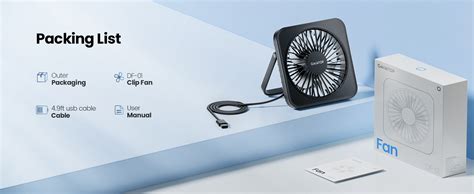 Buy Gaiatop USB Desk Fan, 5 Inch Personal Fan Small Portable Table Fan ...