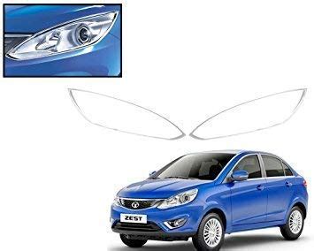 HRH Automobile - Headlight Chrome Cover Compatible with Zest - Set of 2 ...