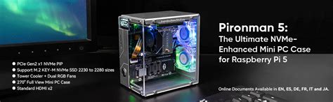 Amazon.in: Buy Pironman 5 NVMe M.2 SSD PCIe Mini PC Case for Raspberry ...