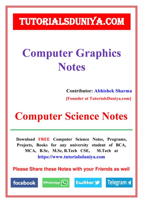 Computer Graphics Notes - Download FREE Computer Science Notes ...