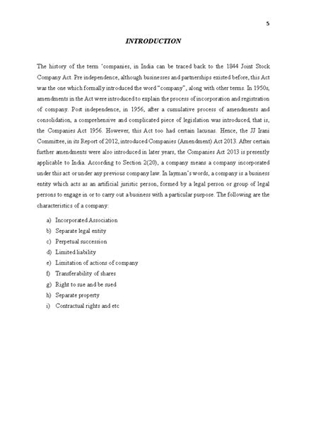Upload 5 - Company law project on case law - INTRODUCTION The history ...