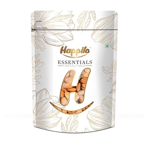 Happilo Essentials Popular Californian Almonds 1 Kg | Badam Giri ...