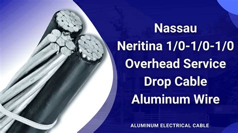 500' Neritina 1/0-1/0-1/0 Aluminum Triplex Overhead Service Drop Cable ...
