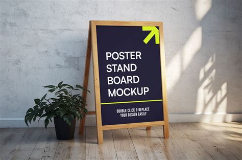 Free Wooden Stand Mockup | Mockupful