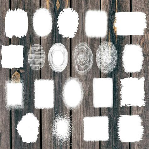 White Bleach Effect Backgrounds Sublimation Shape PNG Bundle ...