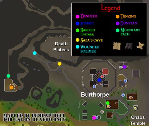 Death Plateau Map - RuneScape Guide - RuneHQ