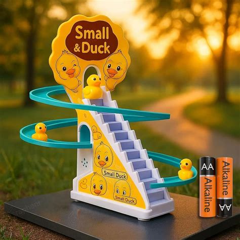 Buy GRAPHENE Ducks Slide Toy Set with 2 Cells Stair Climbing Duck Track ...