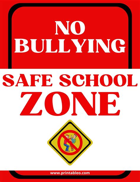 20+ Printable Stop Bullying Signs To Spread Awareness
