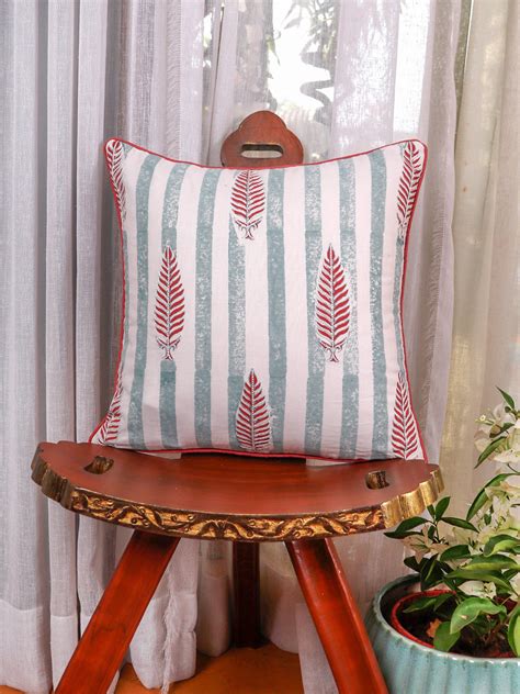 Hand Embroidered Luxe Collection Cushion Cover | Block Printed, and Co ...
