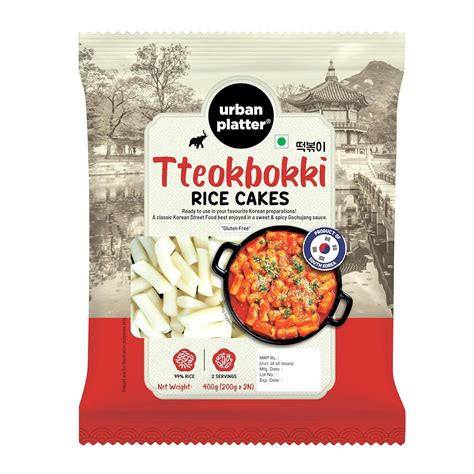 Urban Platter Classic Korean Tteokbokki Rice Cakes, 400g (200g x 2N ...