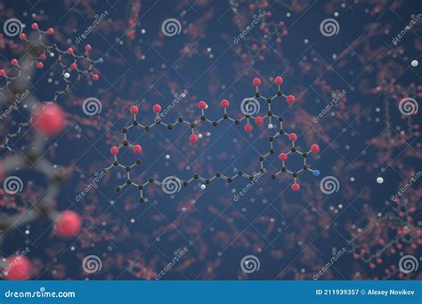 Amphotericin B Molecule. It Is Antifungal Used To Treat Fungal Infections. Molecular Model Stock ...