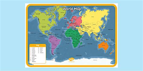 World Map with Clear Labels 的图像结果