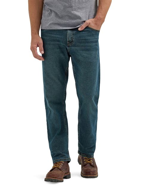 Wrangler Men's Straight Fit Stretch Denim Jeans with 5 Pockets ...