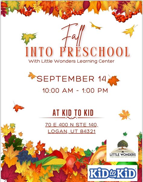 Little Wonders Learning Center, Kid to Kid (Logan), 14 September 2024 ...