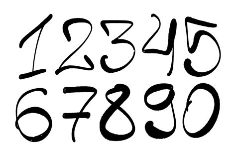 graffiti numbers. set of numbers in the style of graffiti spray paint ...