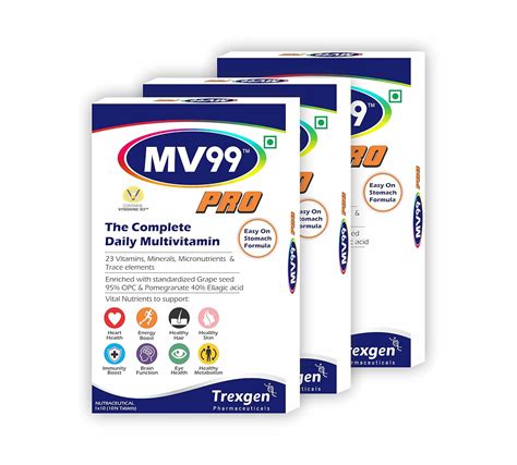 Trexgen® MV99™-PRO The Complete Daily Multivitamin with A,D,E,K,B ...