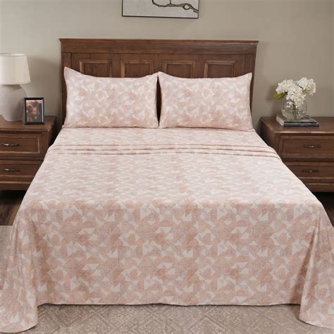 Buy MASPAR Eclectic Geo Cotton 200TC Geometric Print 3Pcs King Bedsheet ...