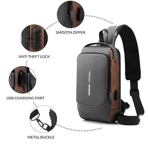 Unisex Crossbody Sling Bag with USB Charging Port – Urbanmetro.store