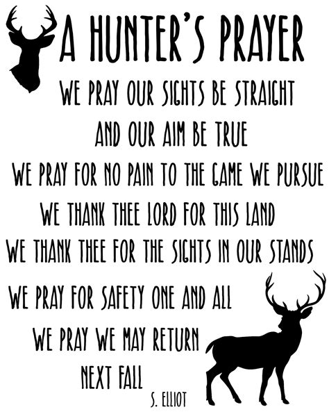 A Hunter's Prayer -white 8x10 Digital Print - Etsy Canada | Hunter's ...