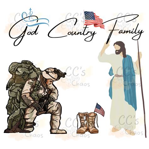 God Country Family PNG File, Jesus Family & Country Design, Religious Patriotic Design, Digital ... - country religion family