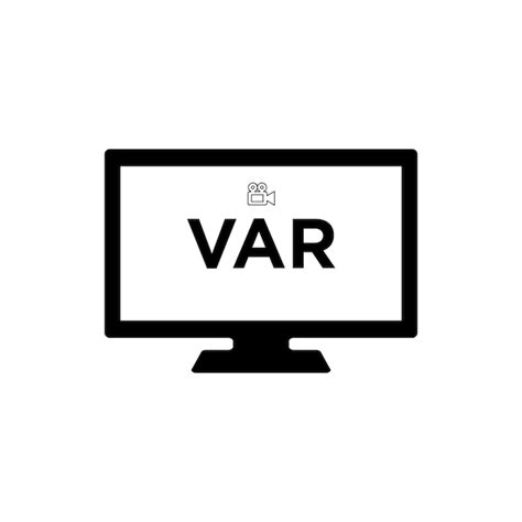 Var video assistant referee symbol for soccer or football match on ...