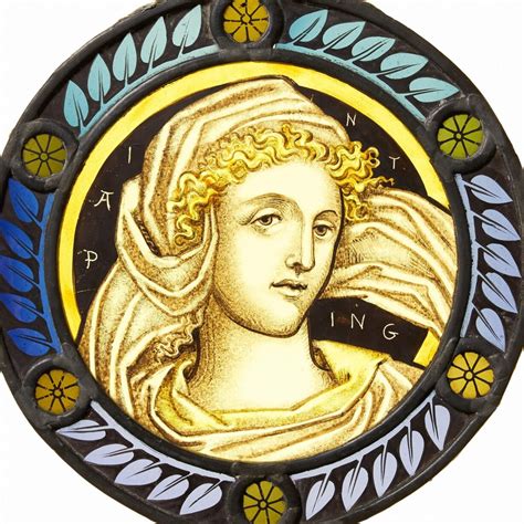 Antique Stained Glass Roundel Emblematic of Painting | UK Architectural ...