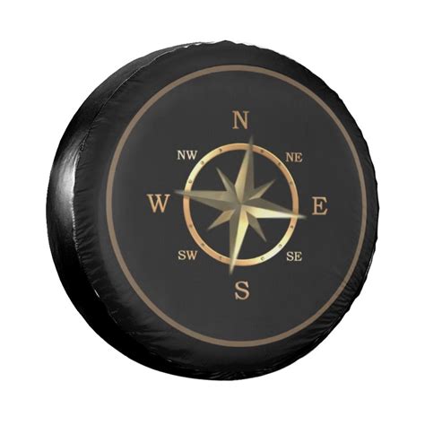 Cardinal Directions And Compass Rose Spare Wheel Tire Cover for ...