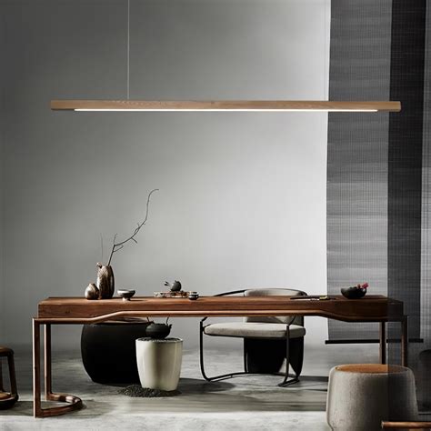 Linear Wooden Pendant Light – Vakkerlight