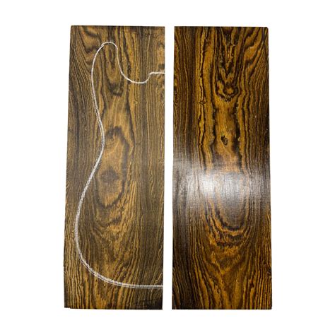 Bocote Bookmatched Guitar Drop Tops 21" x 7" x 1/4" - Unique and ...