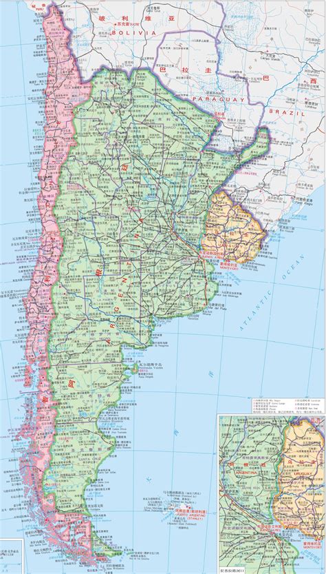 智利地图 - 智利地图高清版 - 智利地图中文版